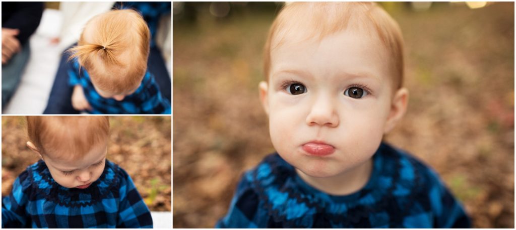 little redheaded girl looking at camera - boston family photography