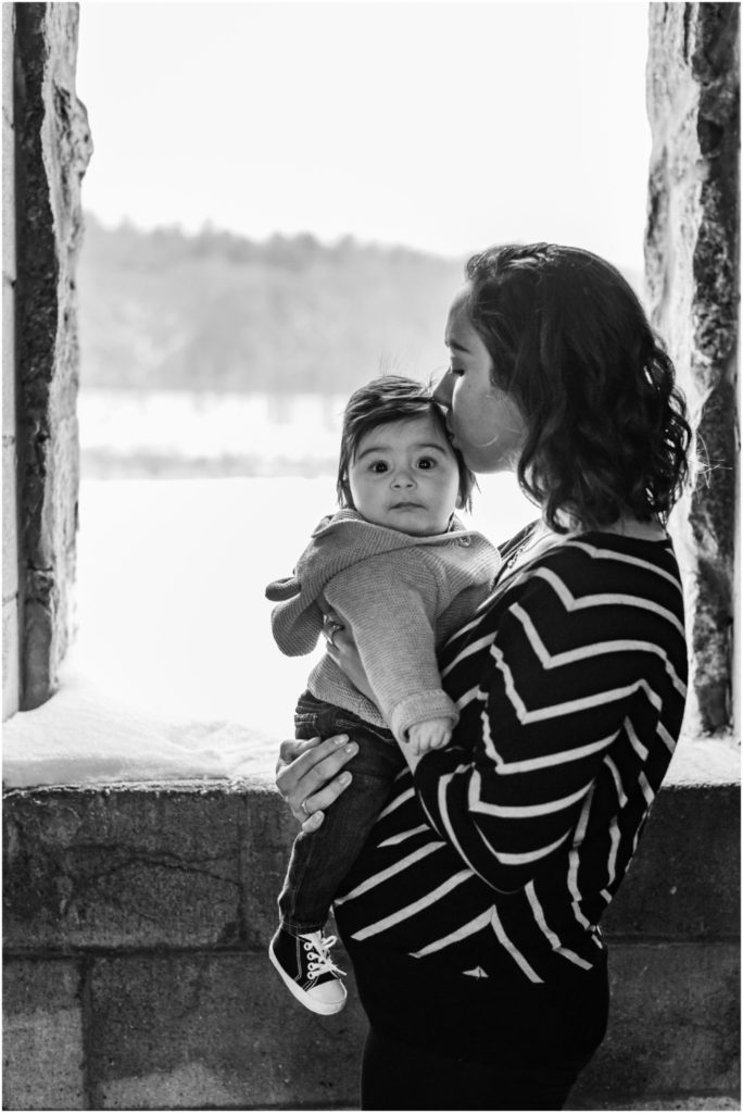 mom-kissing-baby-boy-six-month-photography