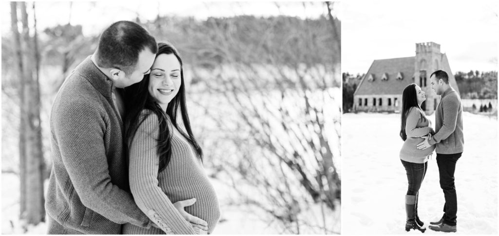 pregnant-couple-in-black-and-white-boylston-ma