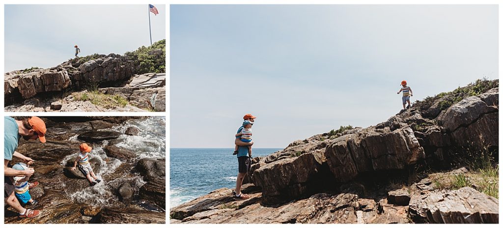 boys-hiking-on-rocks-boston-family-photographer