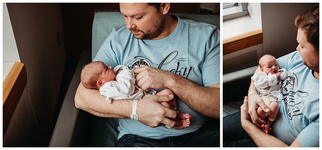 father-holding-new-baby-son-in-hospital-boston-newborn-photographer