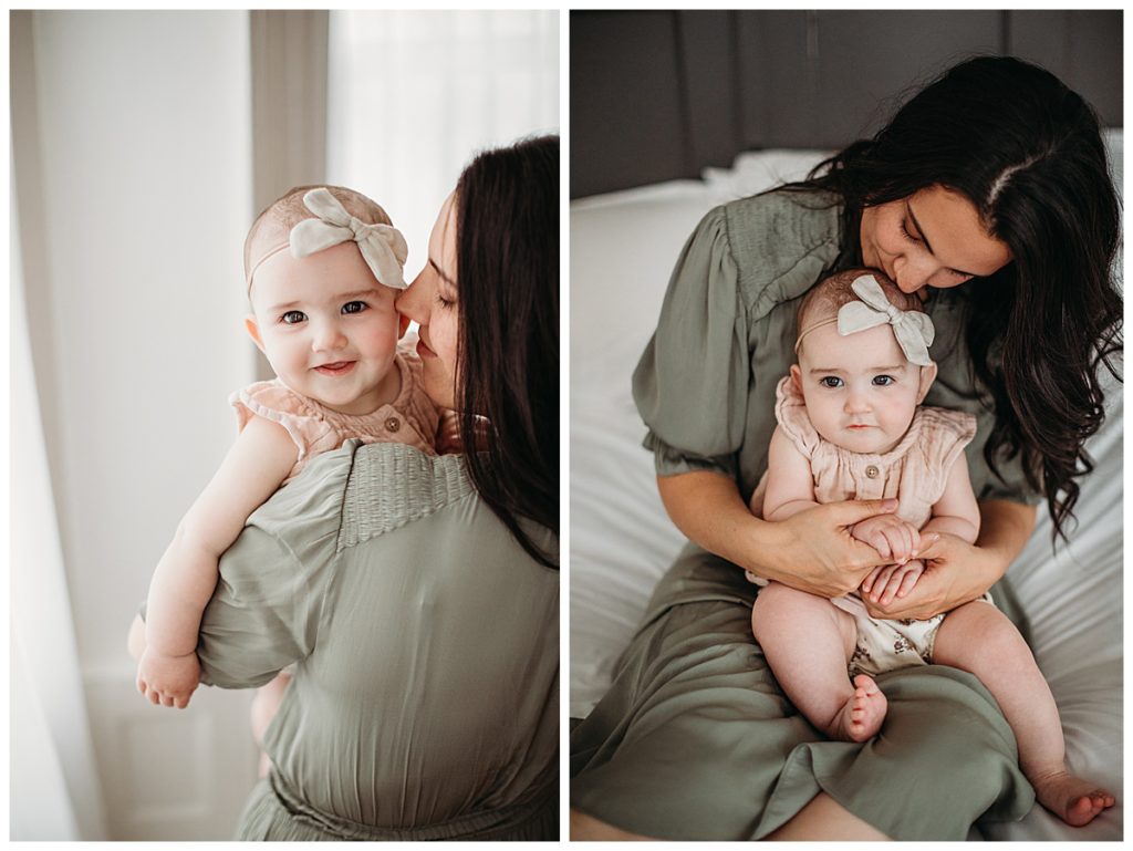 mother-in-green-dress-snuggling-daughter-in-pink-boston-family-photographer