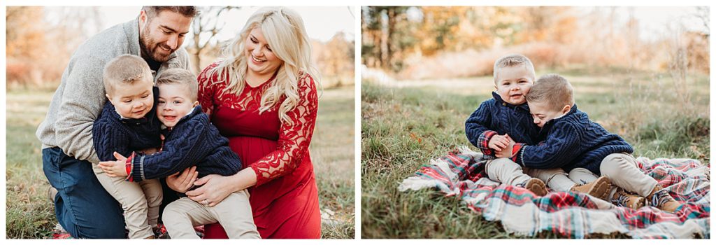boy-mama-in-red-dress-for-autumn-pictures