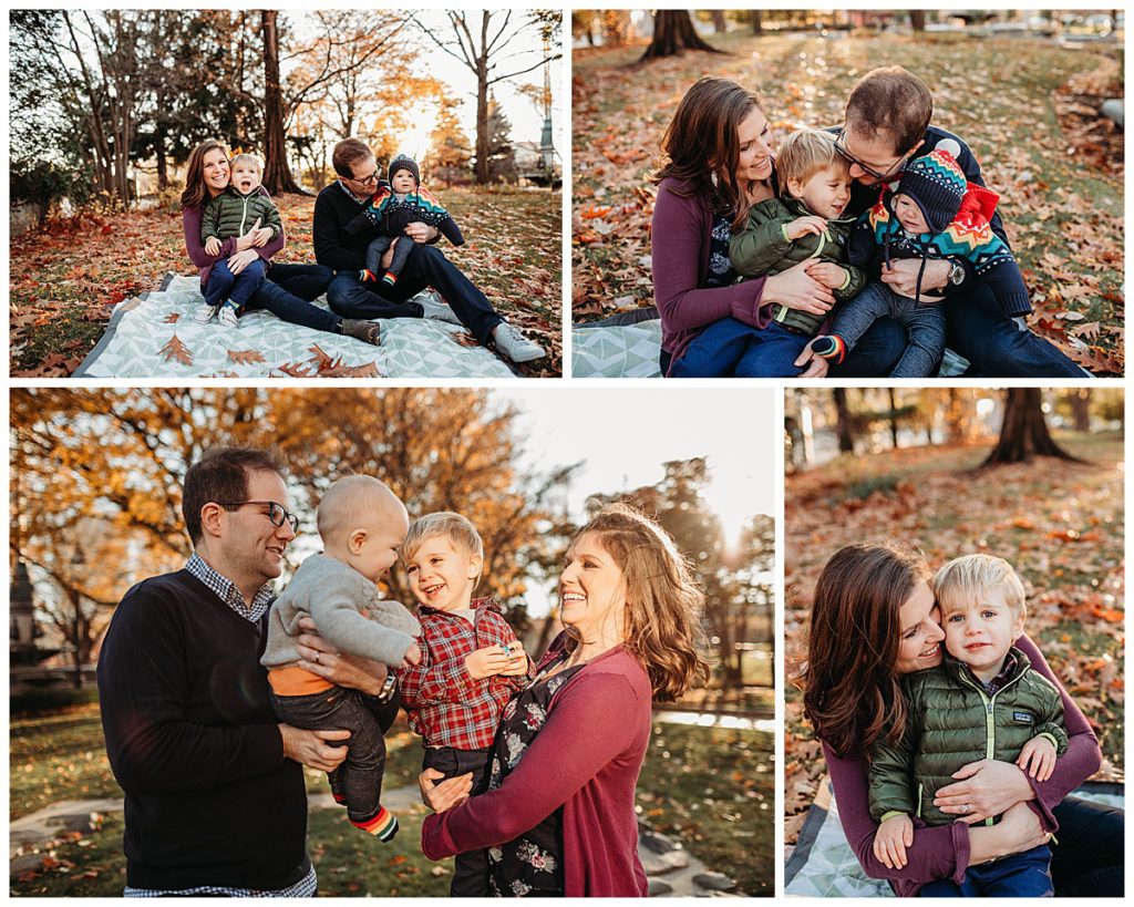 family-of-four-in-autumn-outdoors-in-boston