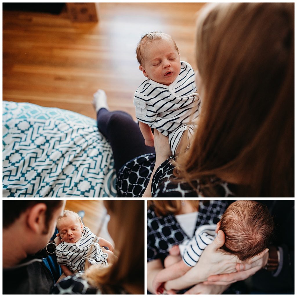 baby-boy-in-striped-onesie-newborn-photographer-in-boston
