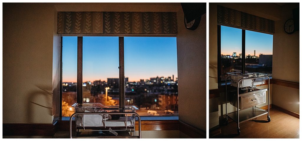 hospital-bassinet-at-nighttime-boston-newborn-photographer