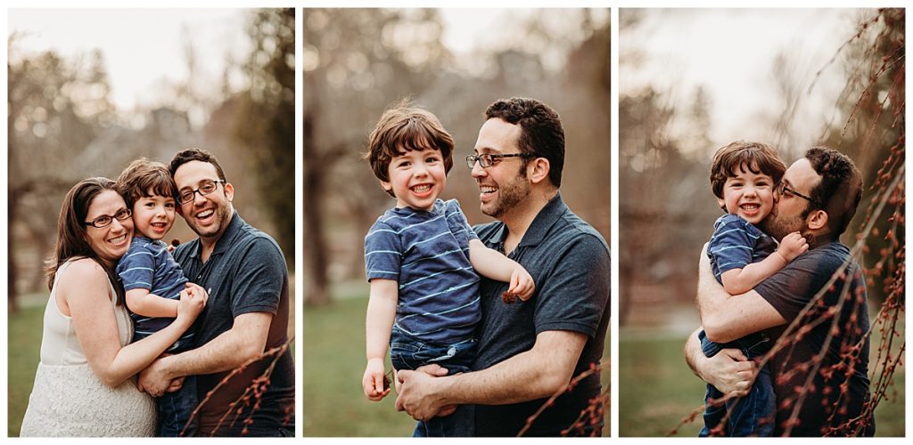 family photography in the spring at acton arboretum