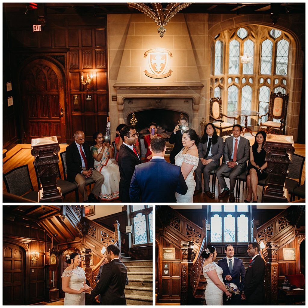 wedding ceremony at boston university alumni center
