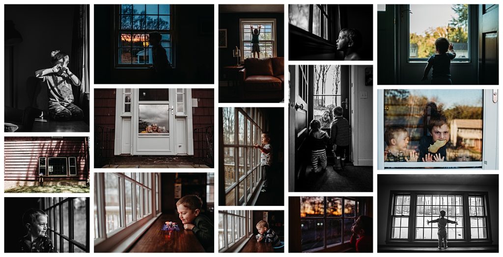 an assortment of daily pictures of kids looking out of windows