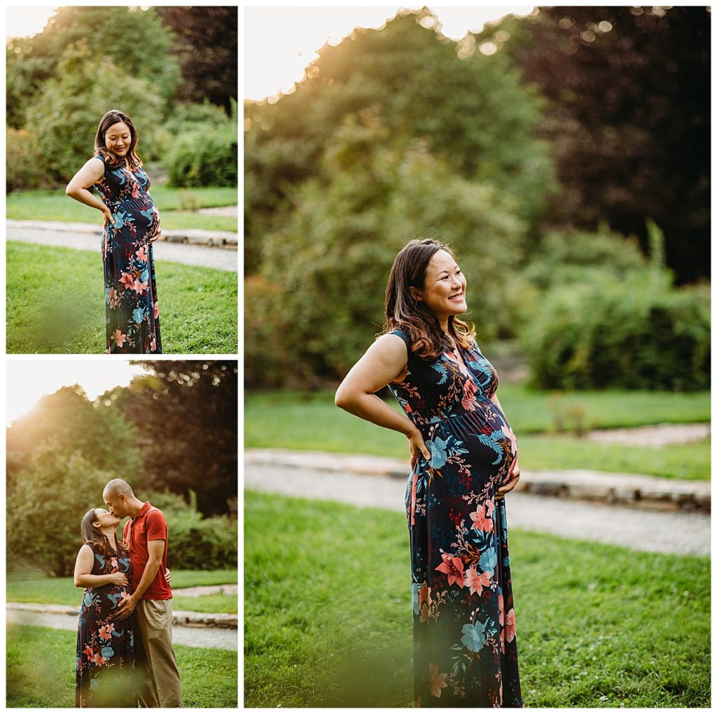 pregnant mama in dress for maternity photos