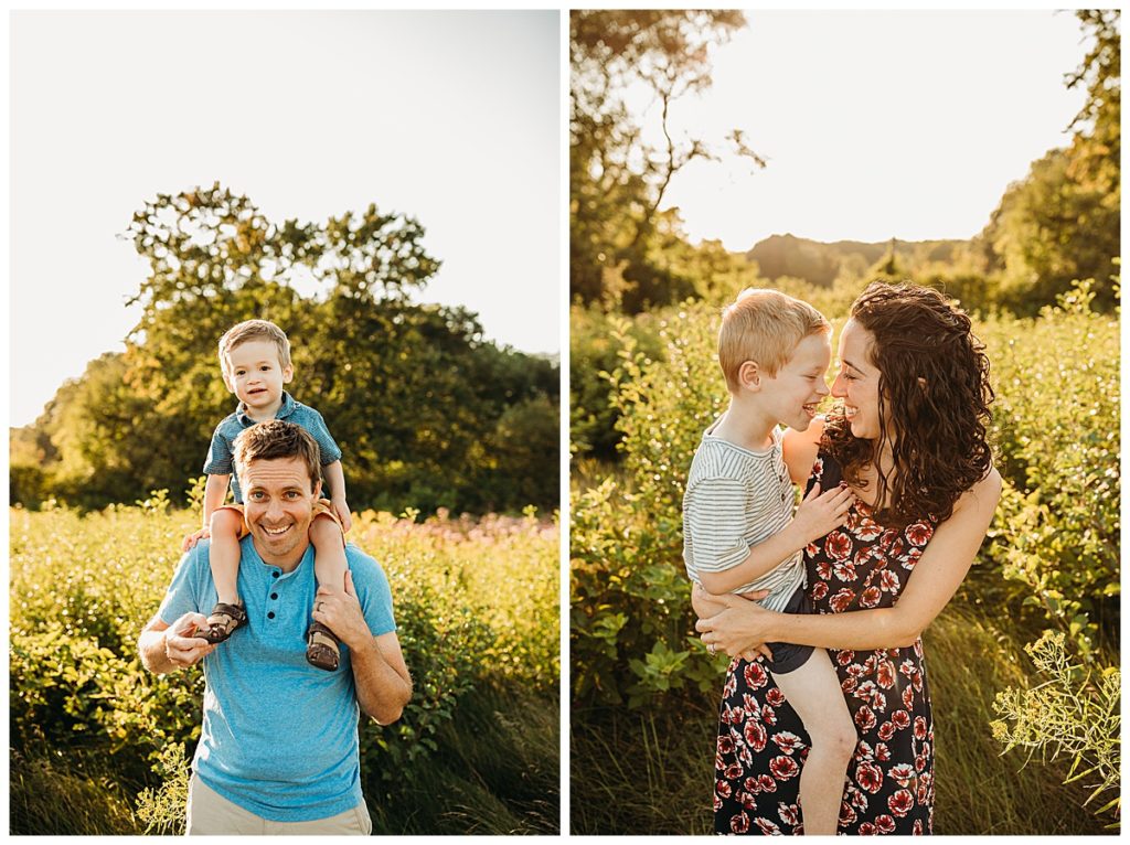 outdoor lifestyle images during a family photography shoot in a meadow in belmont