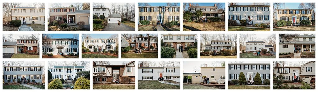 collage of houses for the neighborhood project in framingham