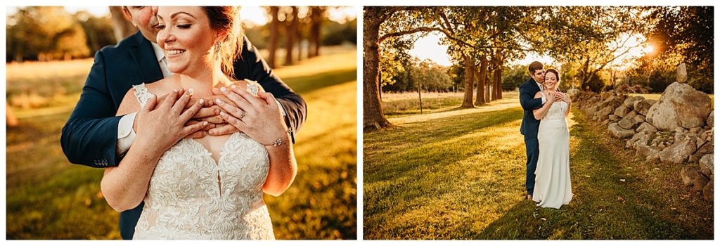 golden hour couples portraits during wedding day timeline