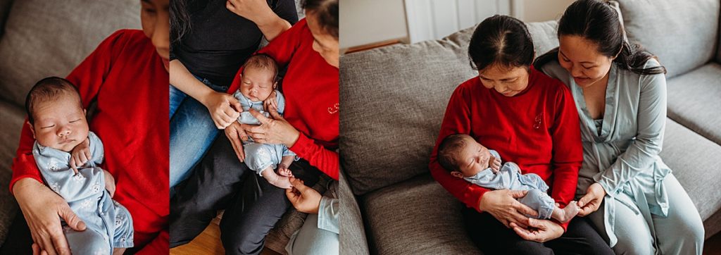 three generations in newborn pictures