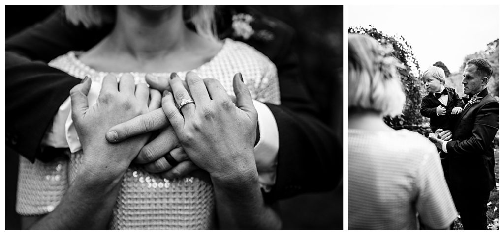 black and white wedding ceremony images