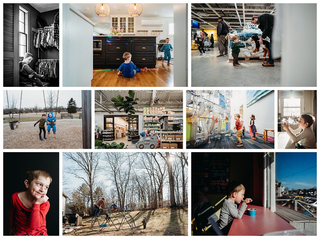 documentary style photography of young family life