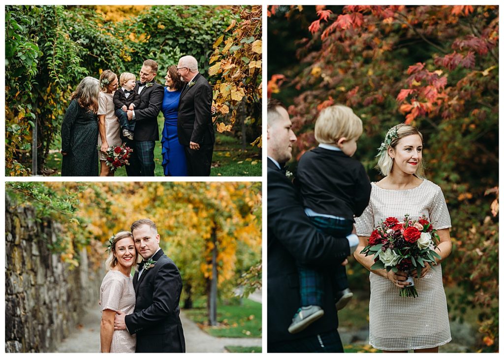 elopement ceremony in arnold arboretum in autumn