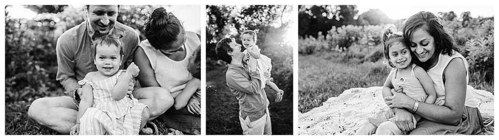 black and white images of a perfect family photoshoot