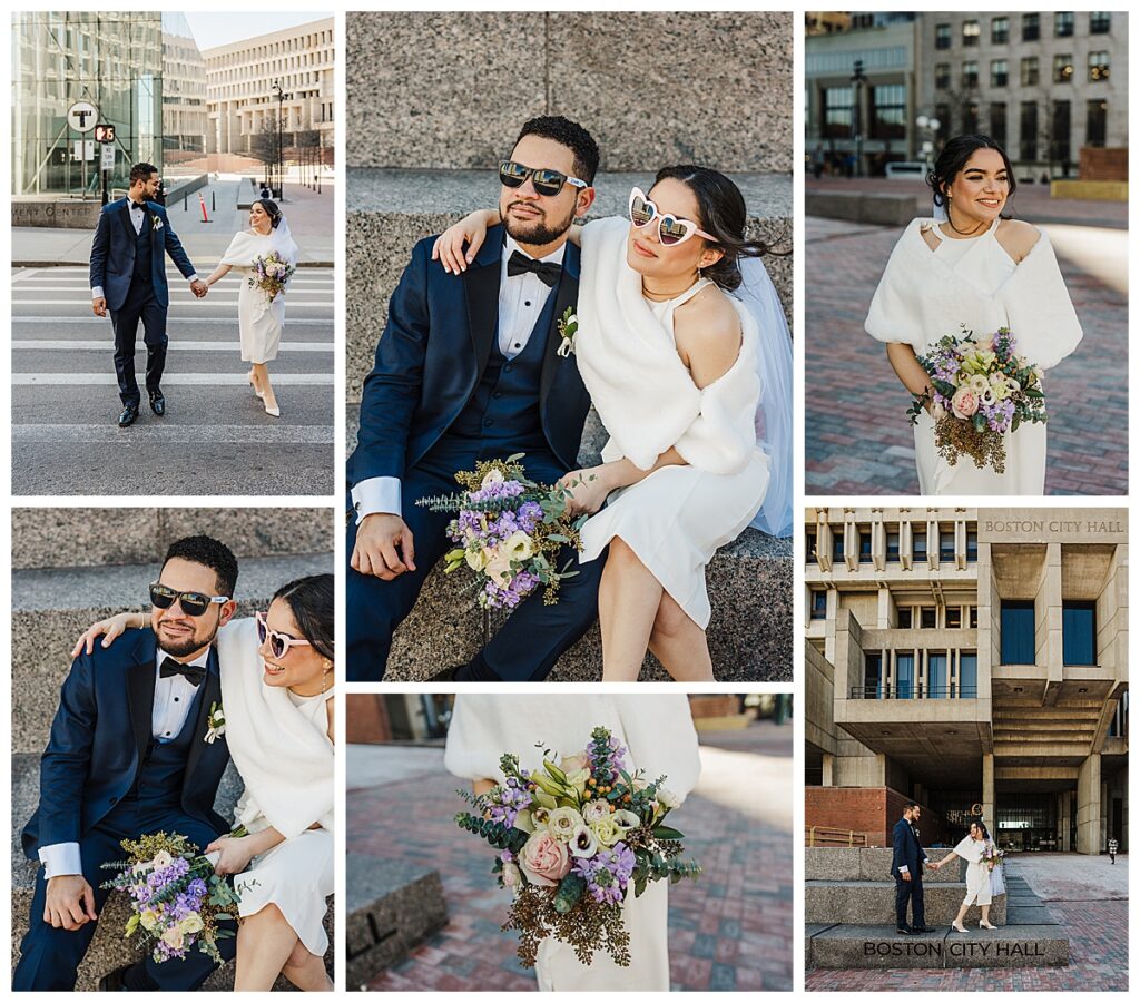 fun and spunky elopement photographs including heart sunglasses