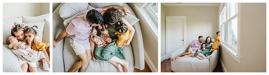 overhead photos during a newborn lifestyle photoshoot