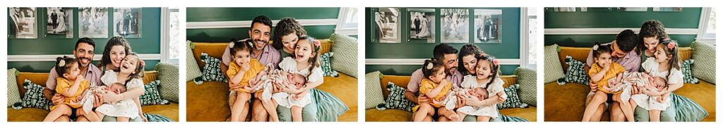 green wall newborn session