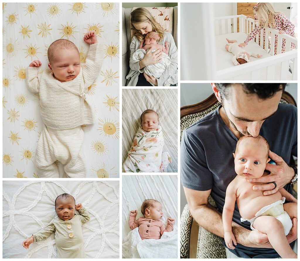 outfit options for babies for in home lifestyle newborn sessions