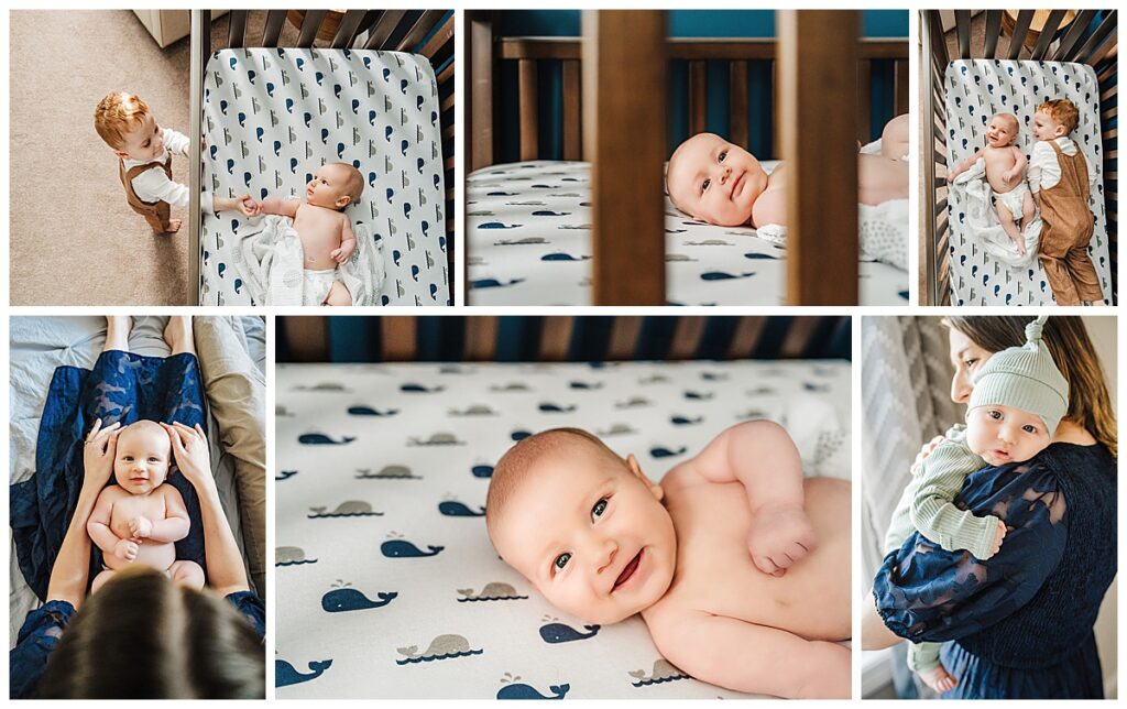 newborn photoshoot with an older baby