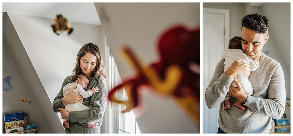 lifestyle newborn poses from a boston baby photographer