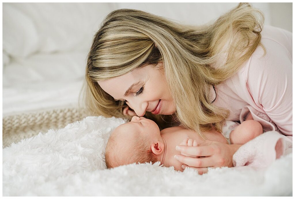 Close-up newborn detail photo from Boston lifestyle newborn photography session