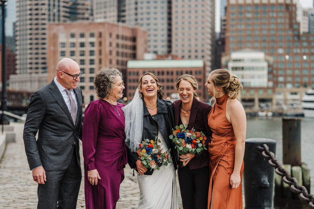 Happy couple just married at intimate Boston area elopement